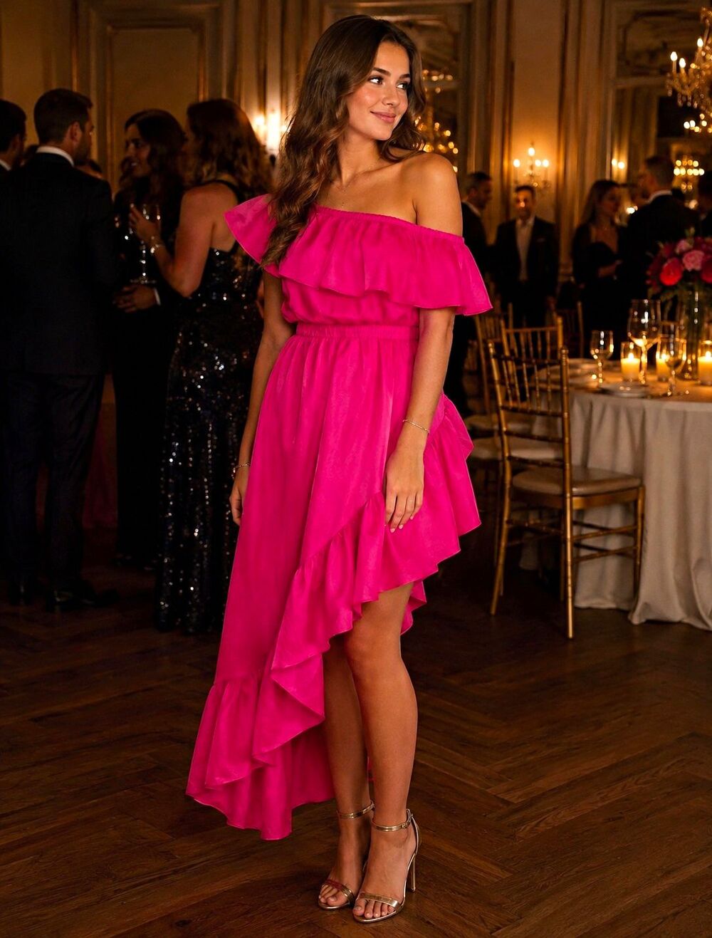Womens Pink Zesica Off 1 Shoulder Dress Size Small New with Tags NWT